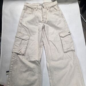 Cream Cargo Pants